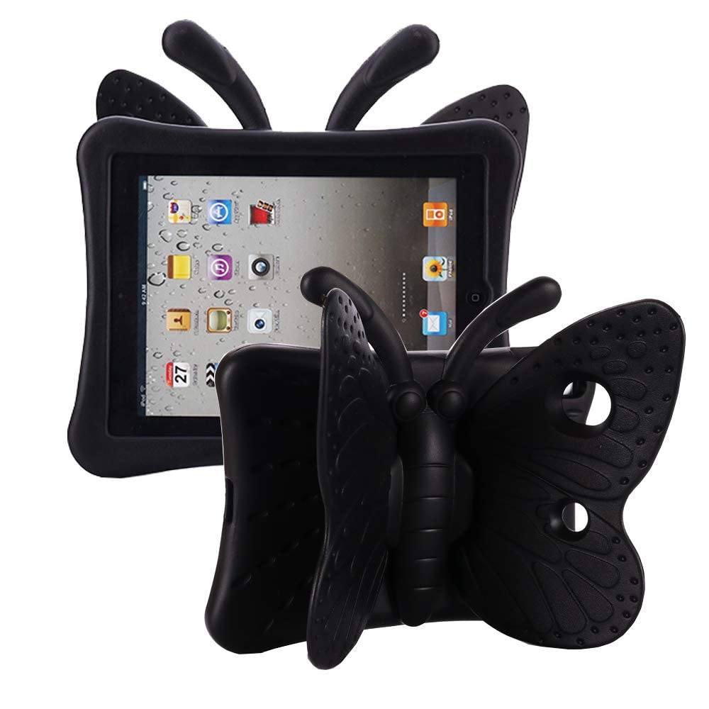 Cute Butterfly Shockproof EVA Foam iPad Case for Kids - Compatible with iPad 9th/8th/7th Gen (2021/2020/2019) 10.2