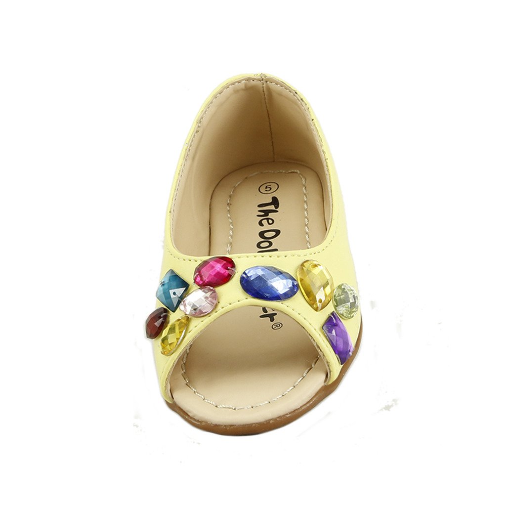 Sparkly Rhinestone Peep Toe Flats for Women - Elegant Dress Shoes for Parties, Weddings & Special Occasions