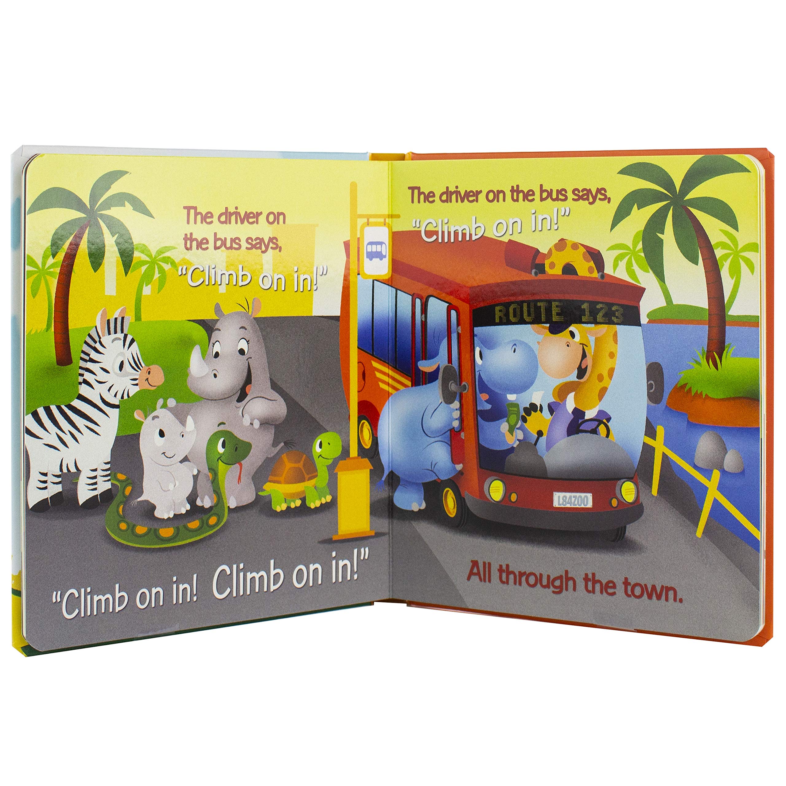 Wheels on the Bus Sing-Along Storybook for Kids - Interactive Musical Book with Lights & Sounds - Perfect for Bedtime, Car Rides & Early Learning