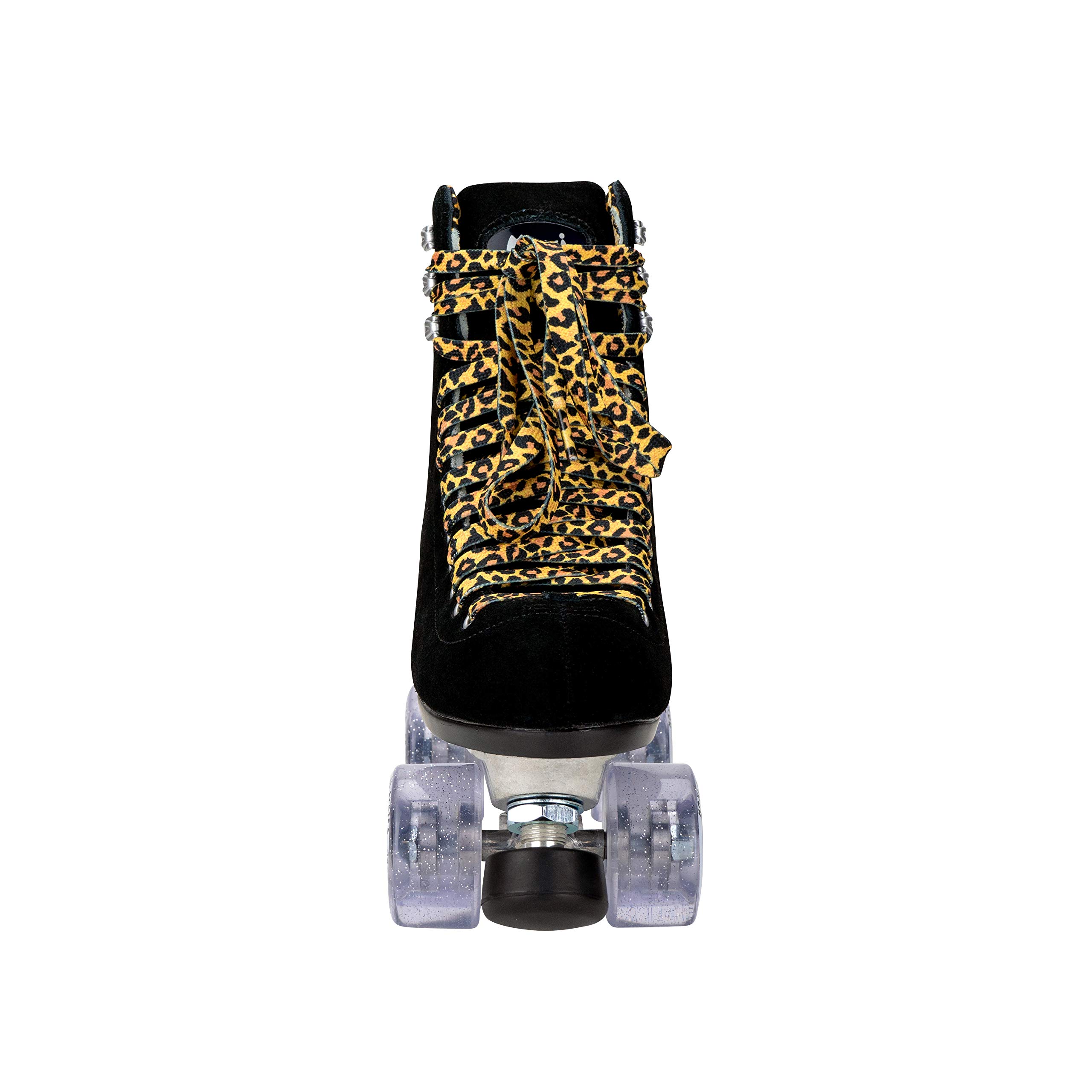Moxi Panther Roller Skates for Women - Black Suede Retro Roller Skates with Comfortable Padding | Perfect for Outdoor Skating, Roller Rinks & Fitness