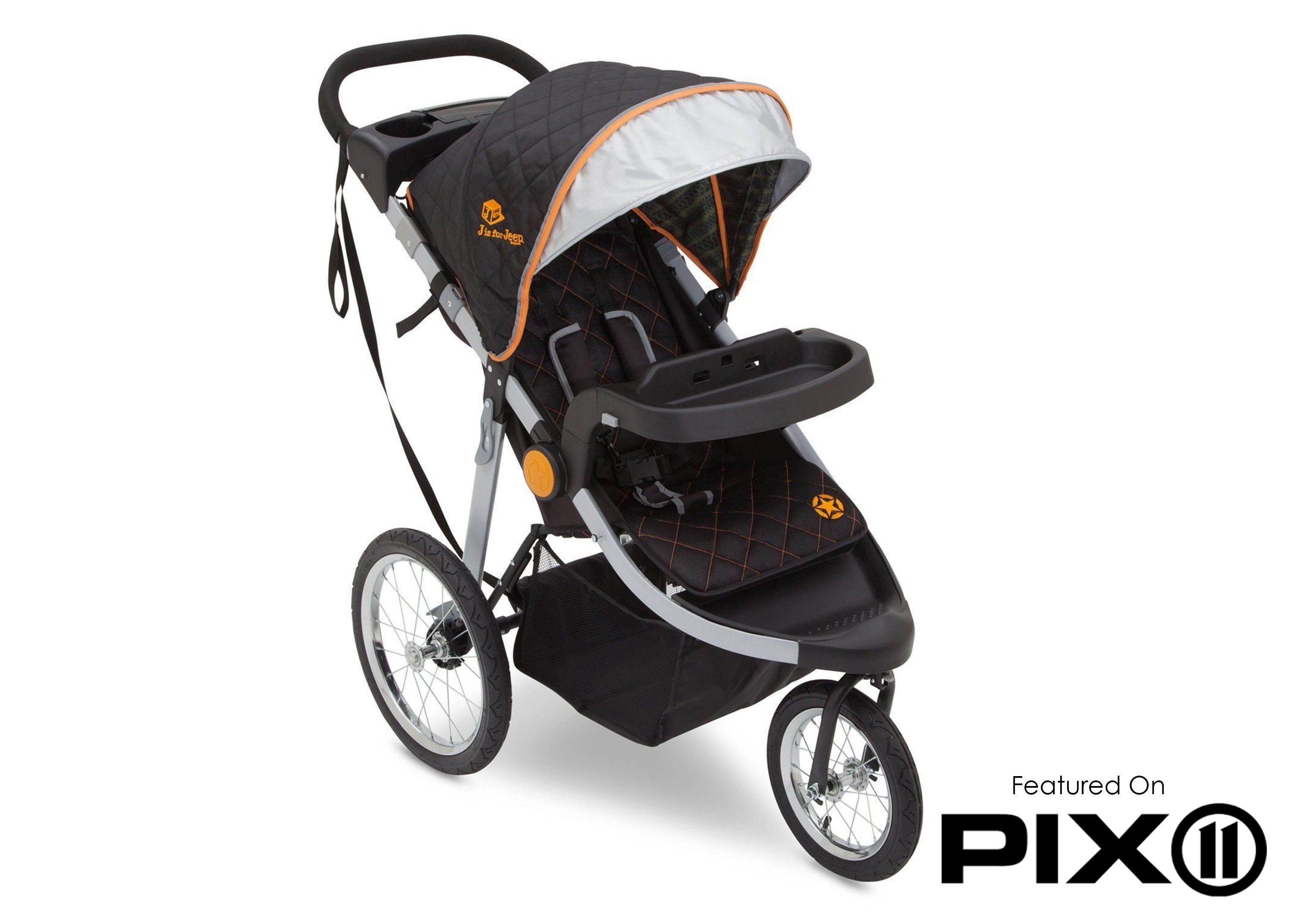 J is for Jeep® Brand All-Terrain Jogging Stroller for Cross-Country Running - Perfect for Outdoor Adventures, Trail Jogging & Family Walks