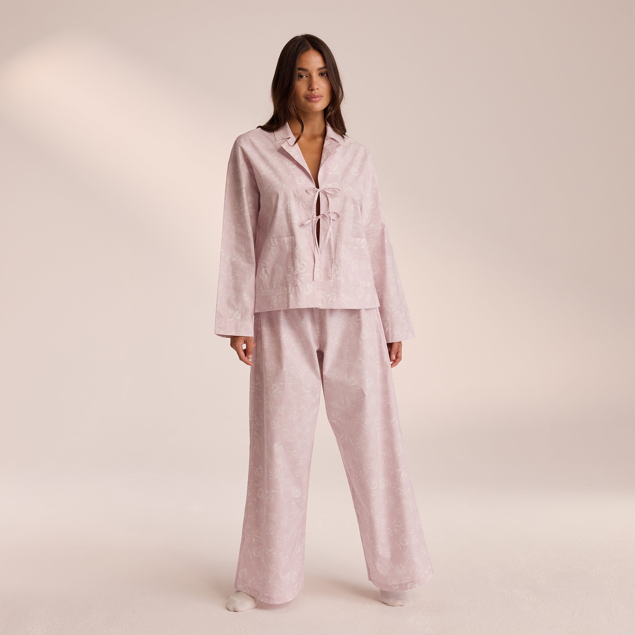 Soft & Comfortable Cotton Pajama Pants for Women - Breathable Lilac Sleepwear for Lounge & Nighttime Relaxation