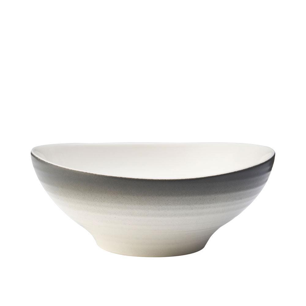 Swirl Ombre Graphite 16-Piece Dinnerware Set - Service for 4 | Elegant Stoneware Plates, Bowls & Mugs | Perfect for Family Dinners, Dinner Parties & Home Decor