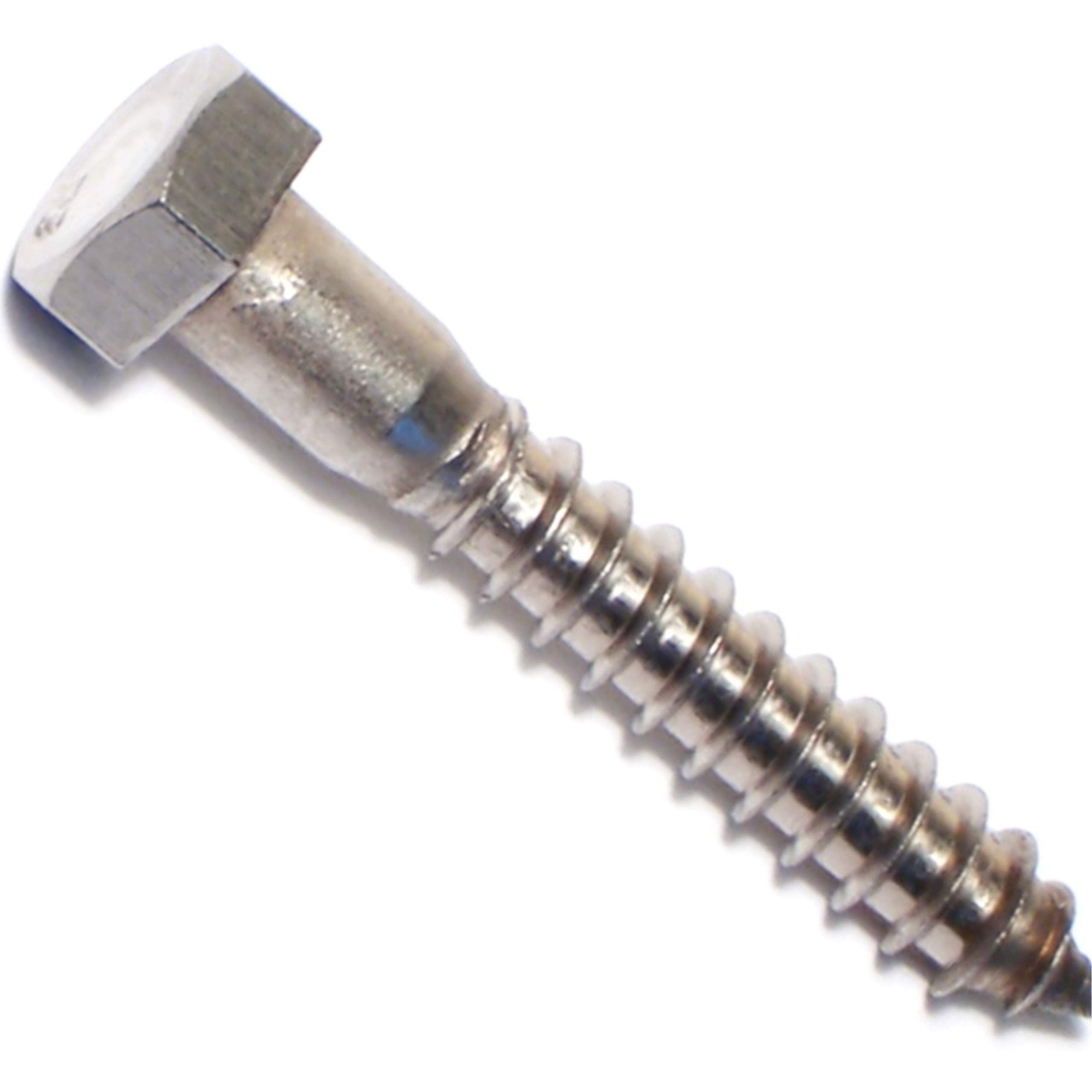 5/16 x 2-Inch Hex Lag Screws - 8-Piece Heavy Duty Construction Screws for Wood Decking, Fence Posts & Outdoor Furniture Assembly