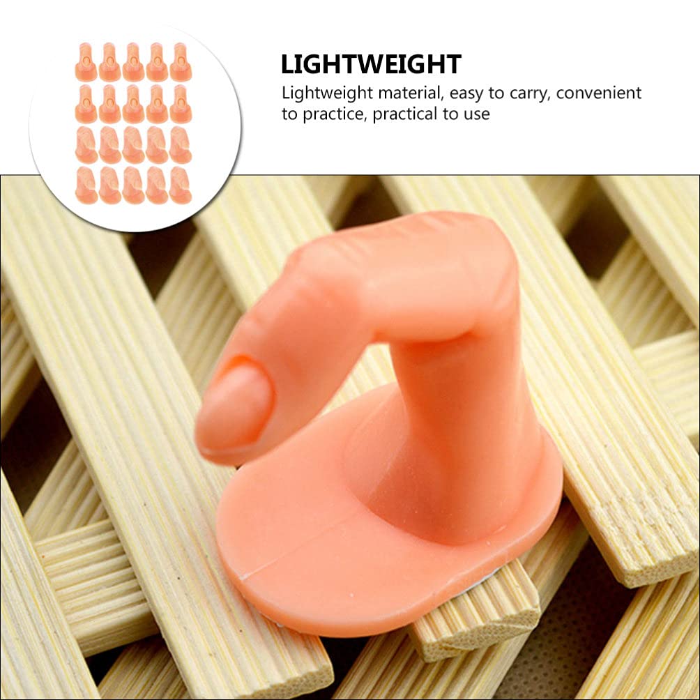 EXCLUZO 40pcs Nail Art Practice Finger Set - Reusable Rubber Fake Fingers with False Nails for Manicure Training, Nail Display & Salon Decoration - Perfect for Nail Technicians, Students & DIY Enthusiasts