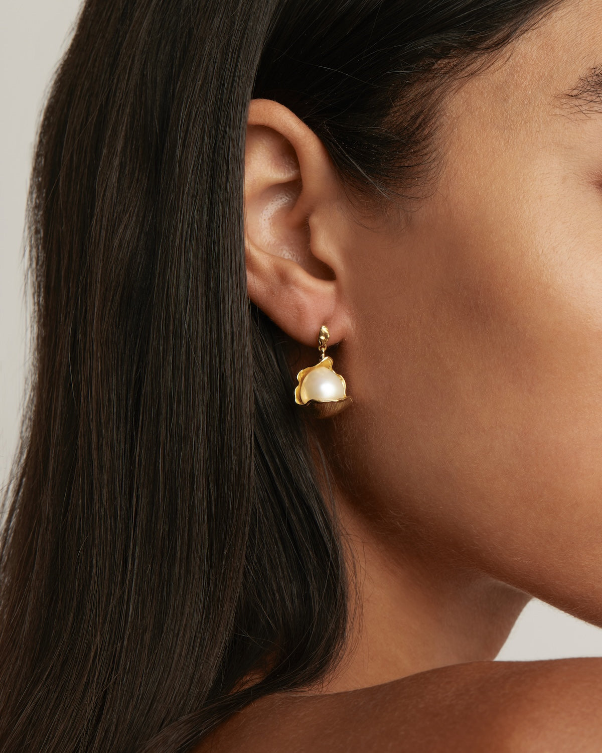 18K Gold Vermeil Pearl Drop Earrings - Elegant Dangle Earrings for Women, Perfect for Weddings, Parties & Special Occasions