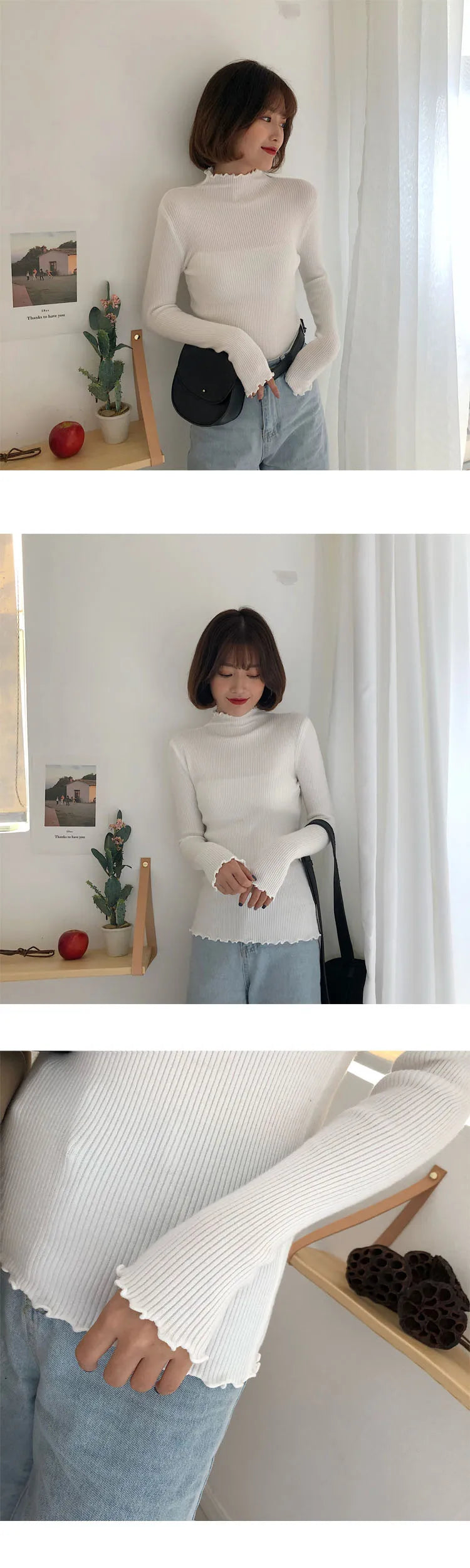 Women's Stretchable Turtleneck Sweater - Soft & Comfortable Winter Pullover for Casual Wear, Office & Date Night