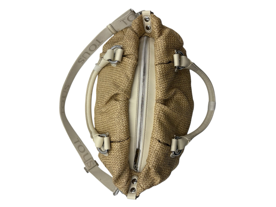 Eco-Friendly Tous Natural Woven Chevron Handbag for Women - Perfect for Beach, Shopping & Everyday Use