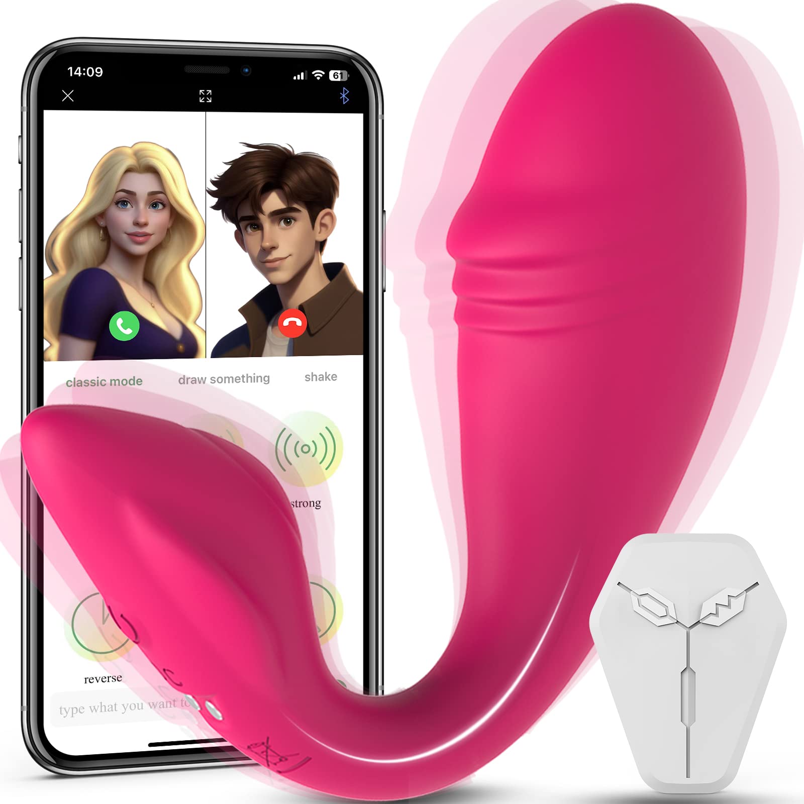 SUNFOME Wearable Panty Remote Control Vibrator with APP - Dual Motor 9 Vibration Modes, Rechargeable Clitoral & G-Spot Stimulator for Women - Adult Sex Toy for Couples Play, Long Distance Relationships & Discreet Public Use