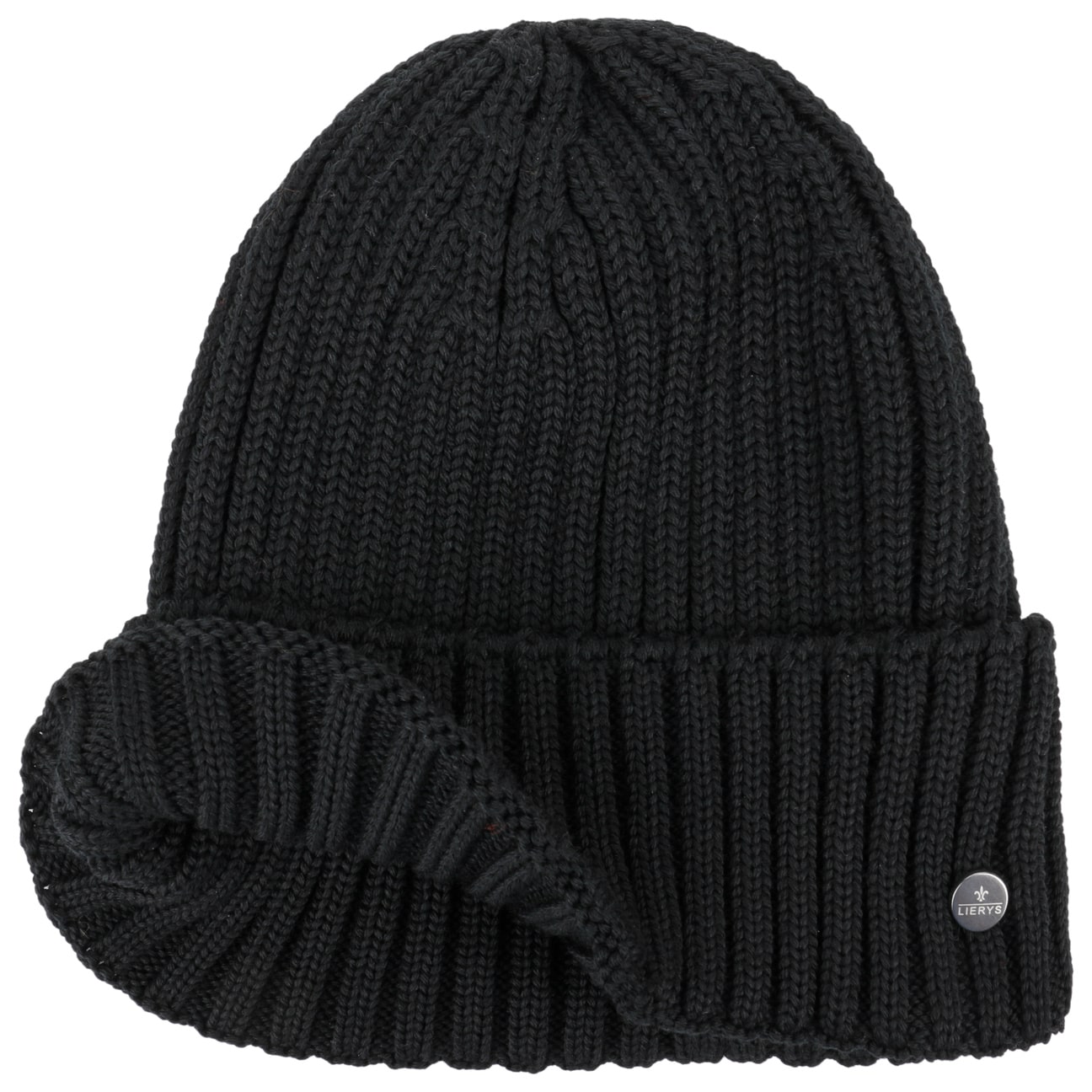 Lierys Merino Wool Knit Beanie with Foldable Cuff - Warm Winter Hat for Men & Women - Perfect for Skiing, Hiking, and Cold Weather Activities