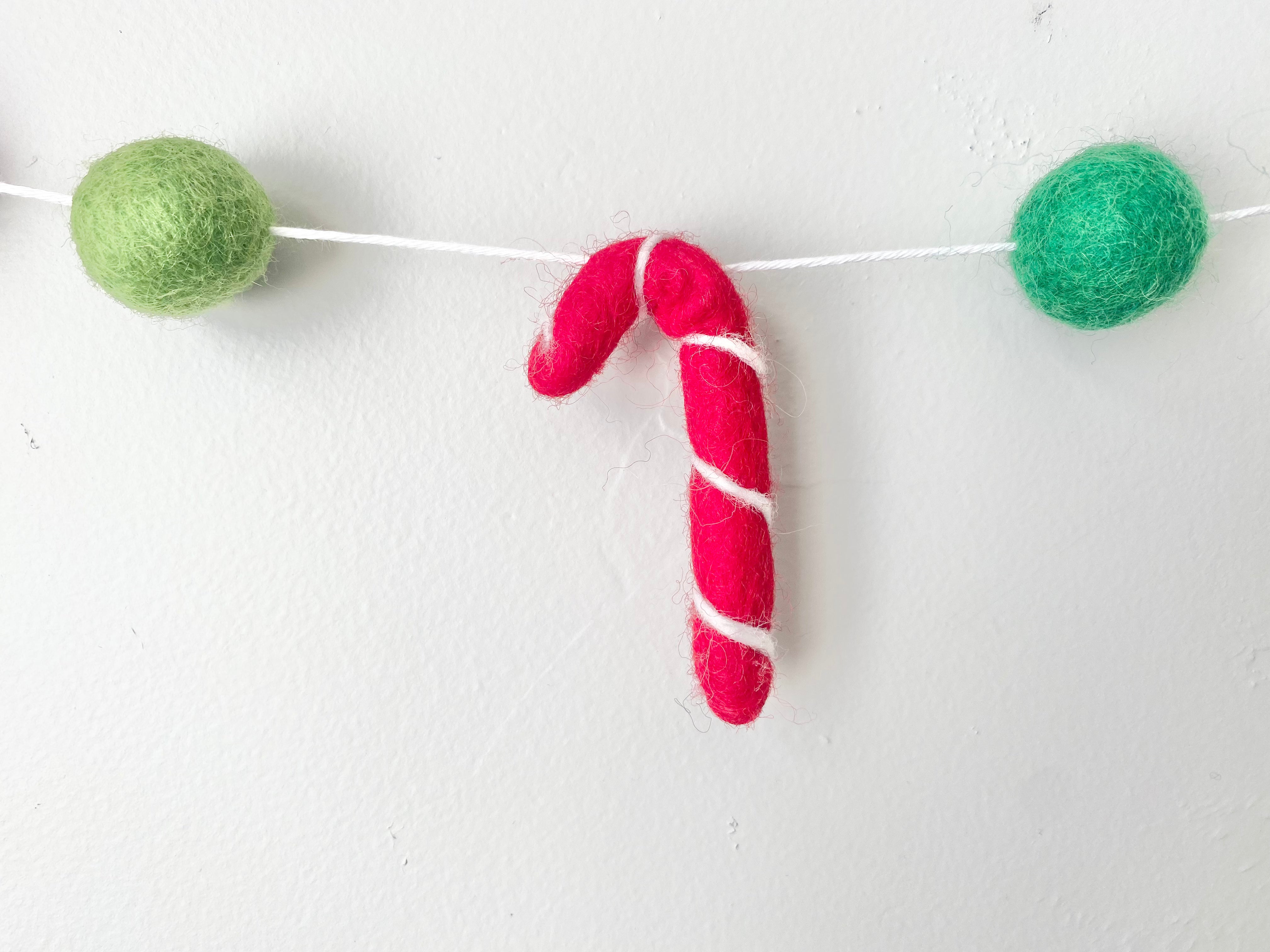 Festive Christmas Candy Cane Garland Decor - Red & White Striped Holiday Party Decorations for Tree, Fireplace, and Home Holiday Decor