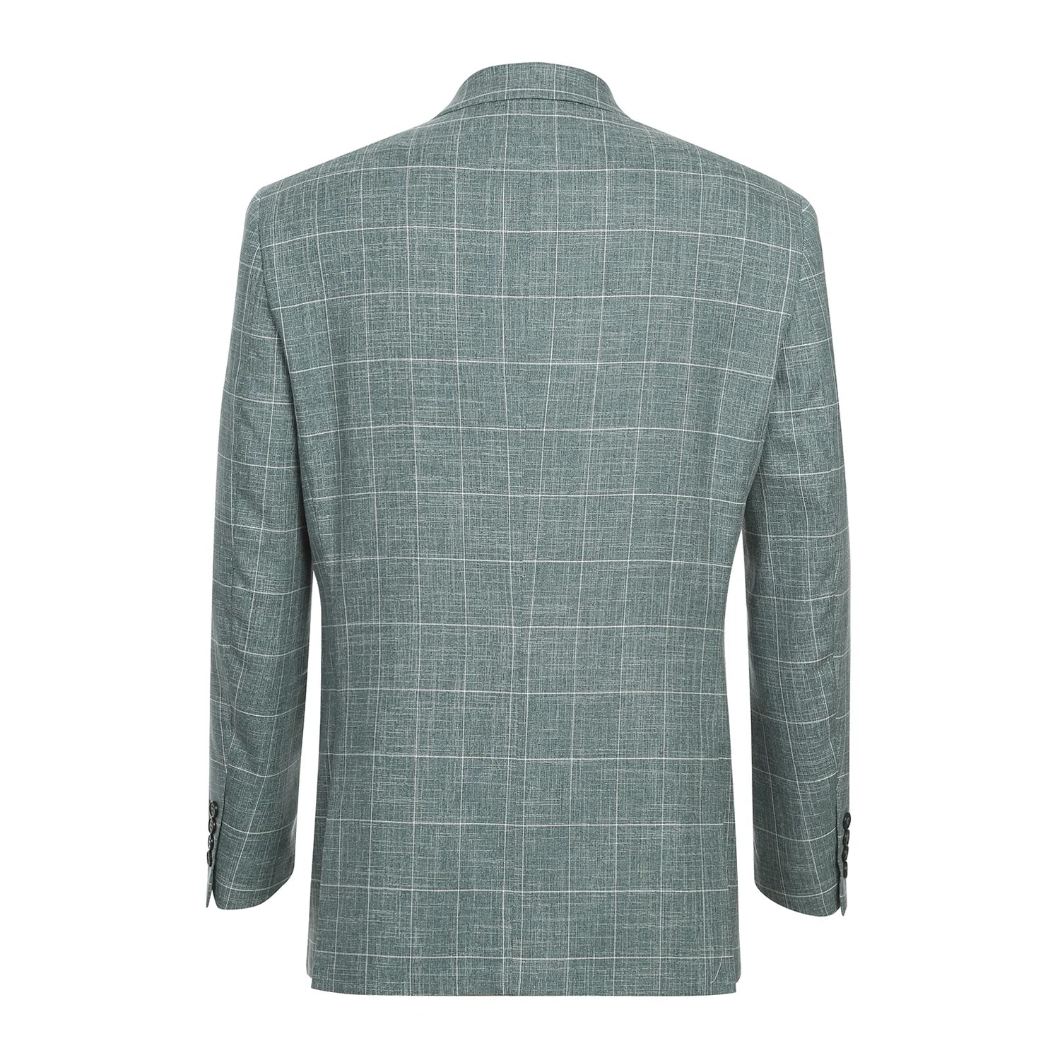 Stylish Single Breasted Windowpane Blazer in Turquoise - Perfect for Office Wear, Business Meetings & Formal Events