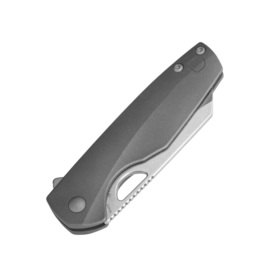 Kizer Ki3628A1 Sparrow Frame Lock Knife - S35VN Stainless Steel Satin Blade & Stonewashed Titanium Handles - EDC Pocket Knife for Camping, Hiking & Outdoor Adventures