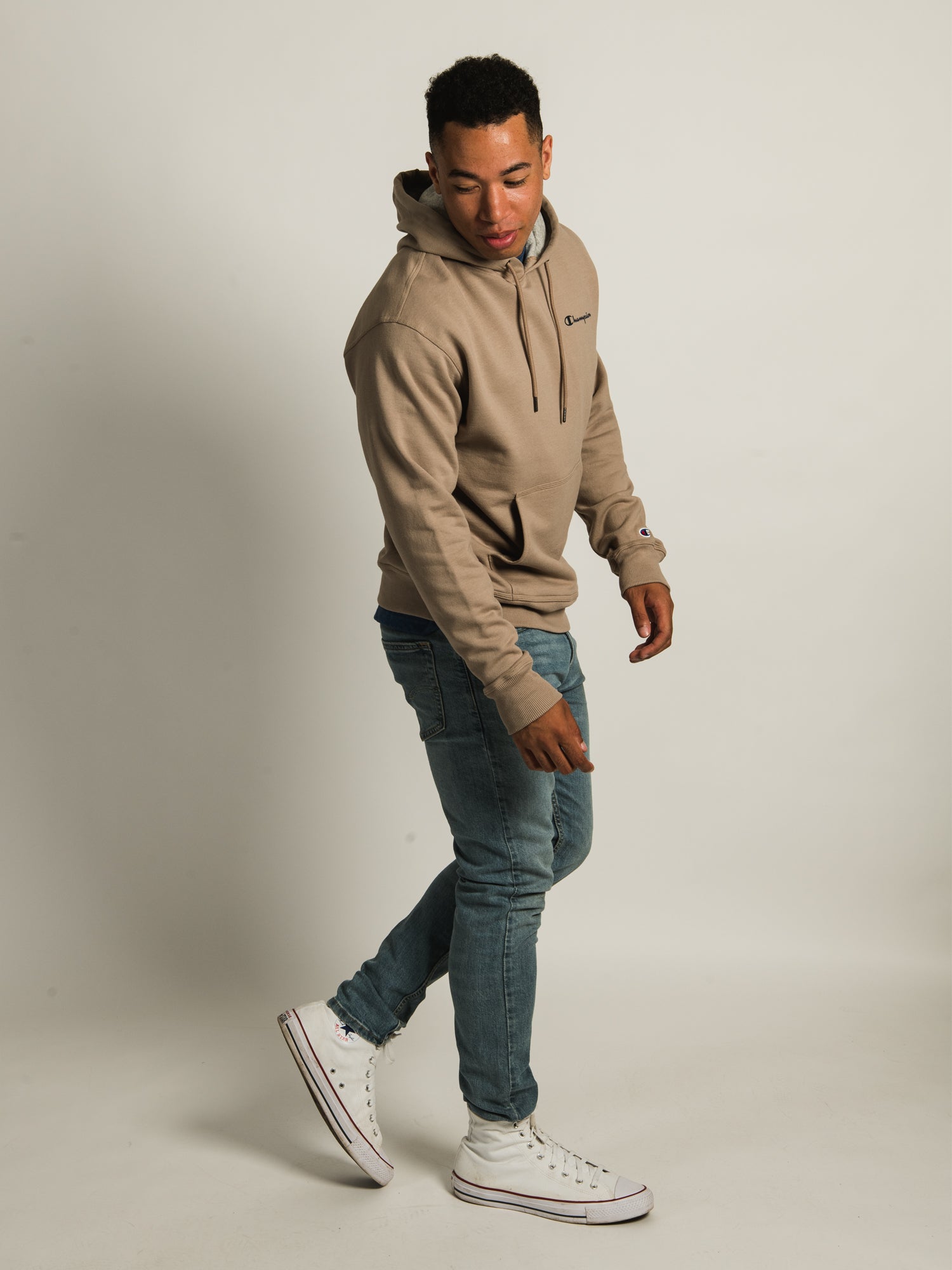 Champion Powerblend Script Hoodie - Soft & Comfortable Pullover Sweatshirt for Men & Women - Perfect for Gym, Casual Wear & Outdoor Activities