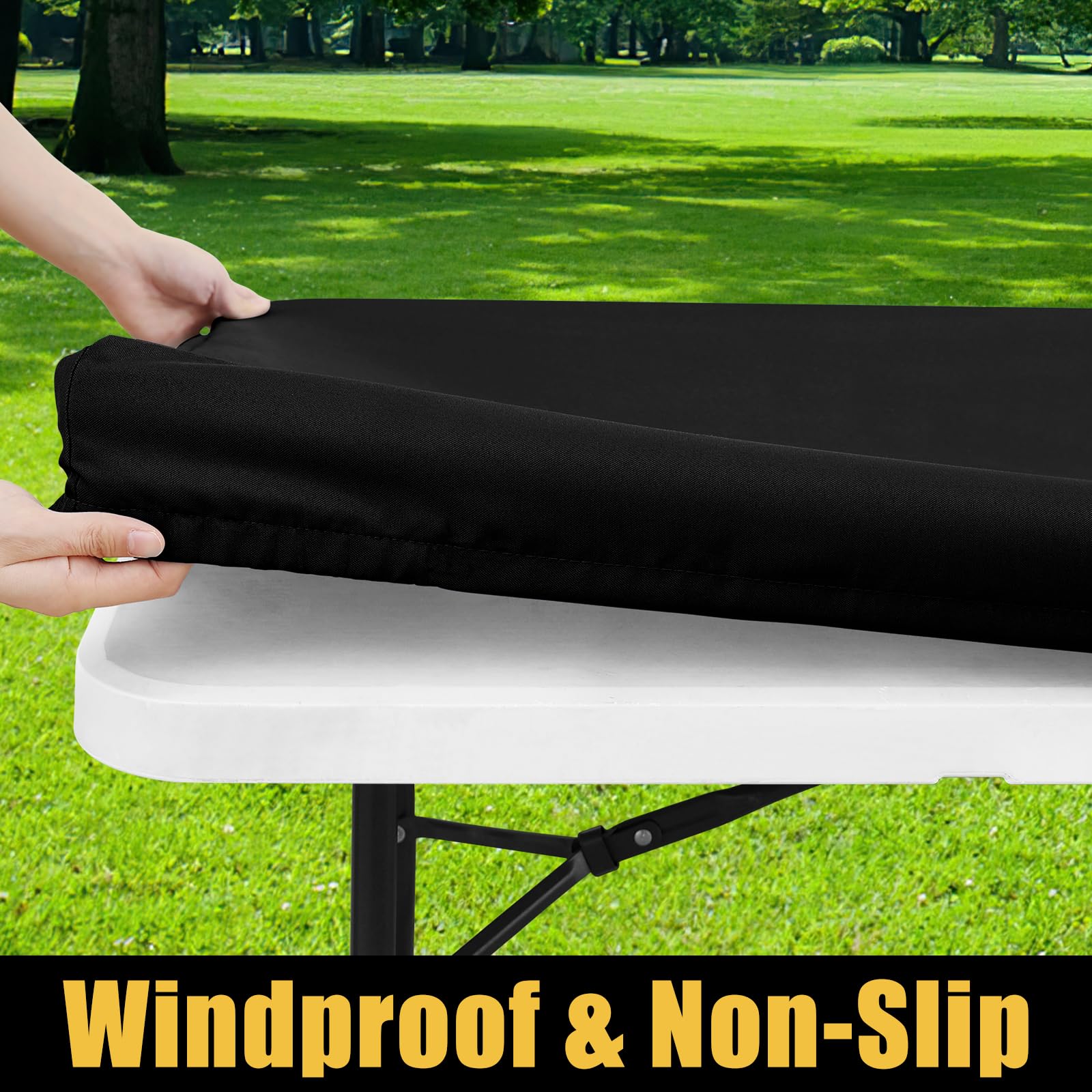 Waterproof Elastic Fitted Rectangle Picnic Tablecloth - 30