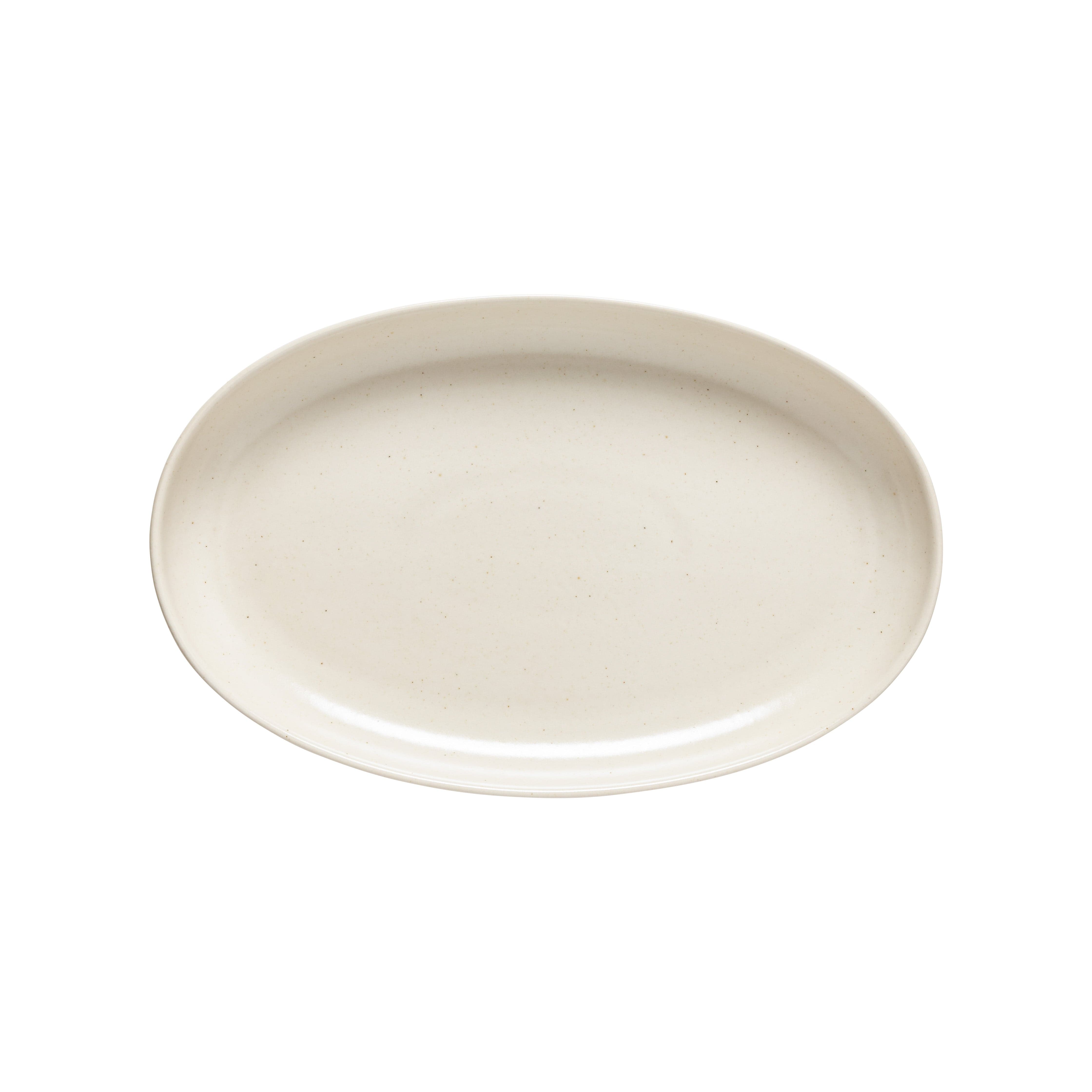 Casafina Pacifica 13-Inch Oval Serving Platter in Vanilla - Perfect for Dinner Parties, Holiday Entertaining & Elegant Table Settings
