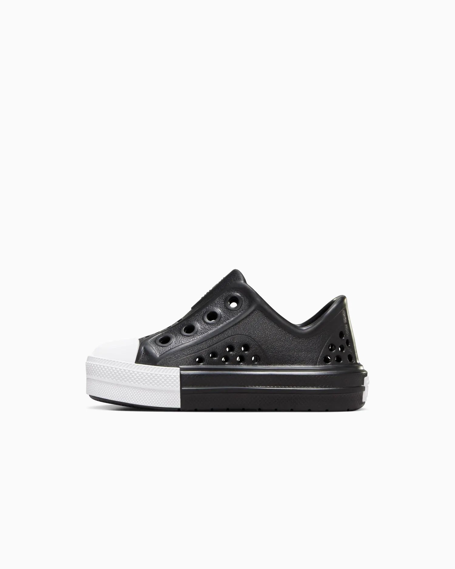 Converse Kids All Star Play Lite CX Easy On Black/White Clogs - Comfortable Slip-On Sneakers for Boys & Girls - Perfect for School, Play & Everyday Wear