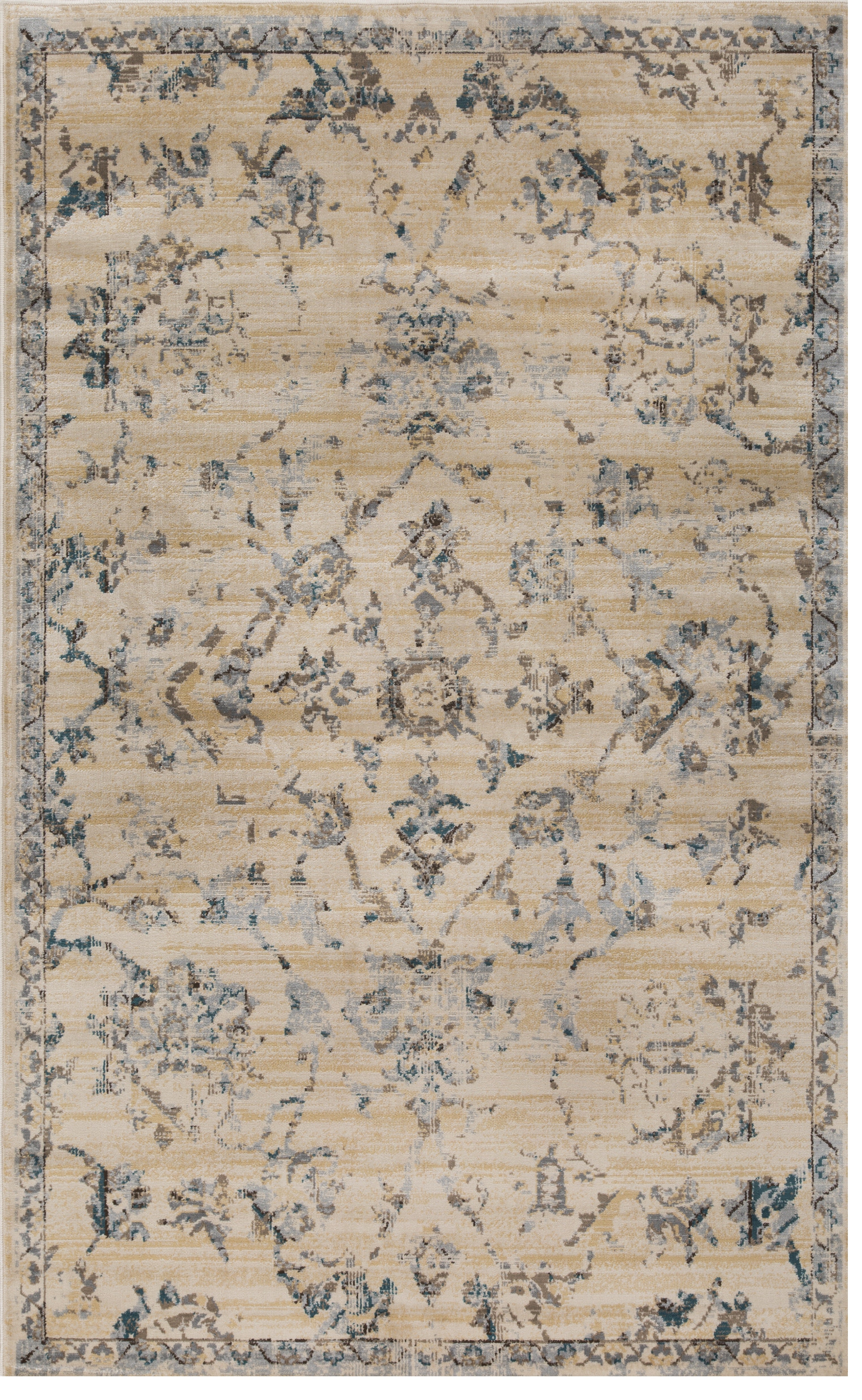 Basilio Modern Farmhouse Medallion Indoor Area Rug - Soft Non-Slip Living Room Carpet for Bedroom, Dining Room & Home Decor