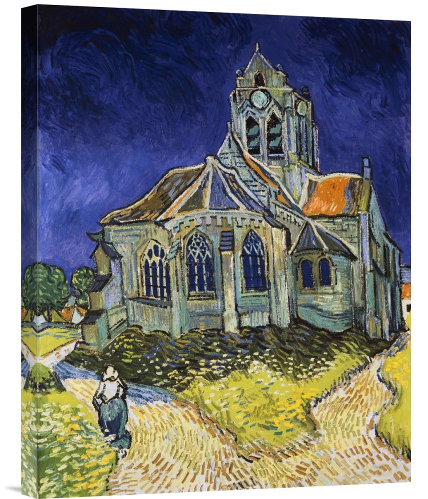 Vincent Van Gogh The Church at Auvers Canvas Wall Art Print - Handmade Giclee Reproduction - Perfect for Living Room, Bedroom & Office Decor
