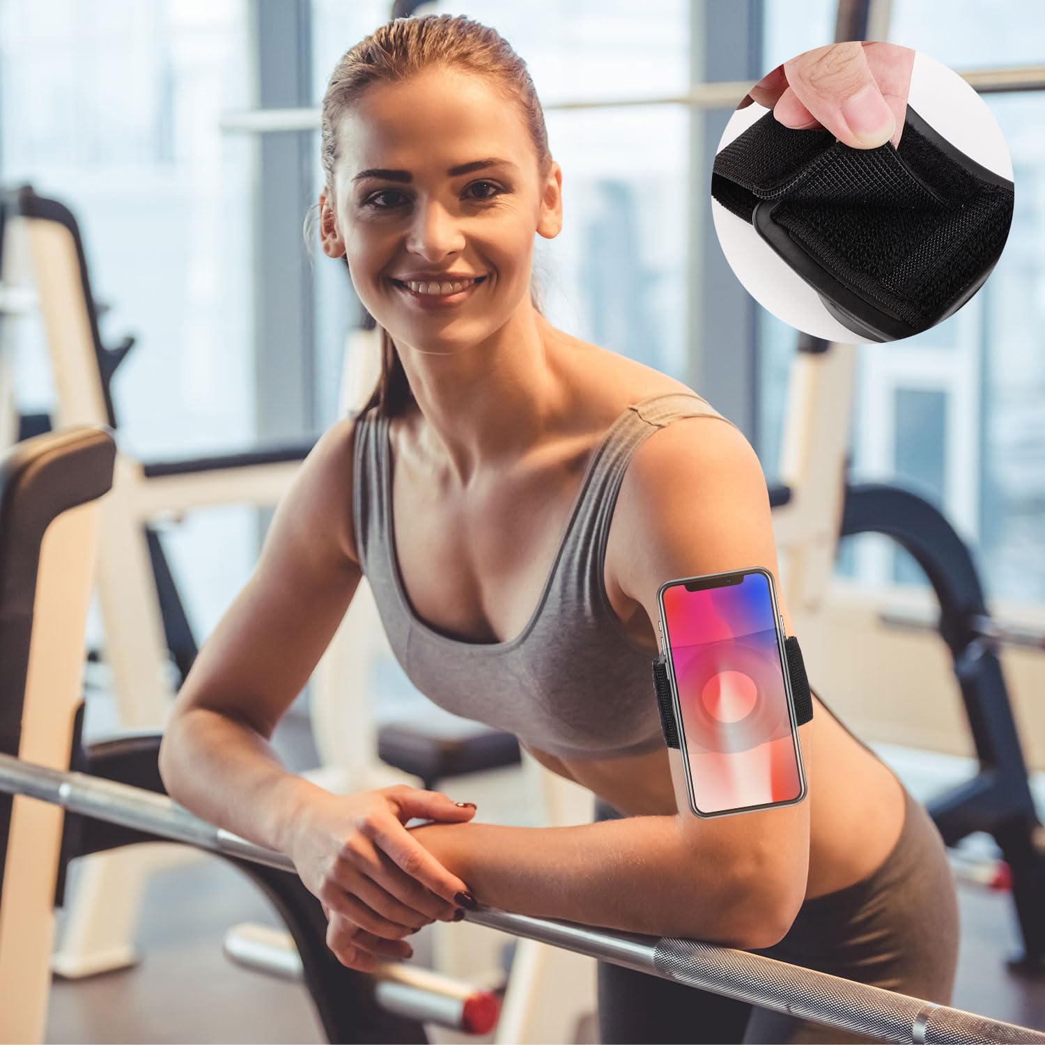 360° Rotatable Magnetic Running Armband Phone Holder for iPhone 12/13/14/15/16 Pro Max/Plus/Mini - Secure Wrist Phone Carrier with Strong Grip - Perfect for Jogging, Gym Workouts & Outdoor Activities