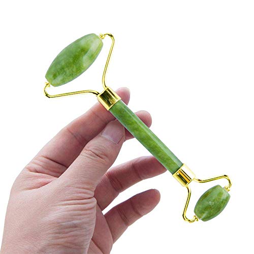Natural Jade Stone Face Massager & Roller for Women - Facial Skin Care Tool for Face, Eye, Neck - Slimming & Firming Beauty Roller - Perfect for Daily Skincare Routine & Spa Relaxation at Home