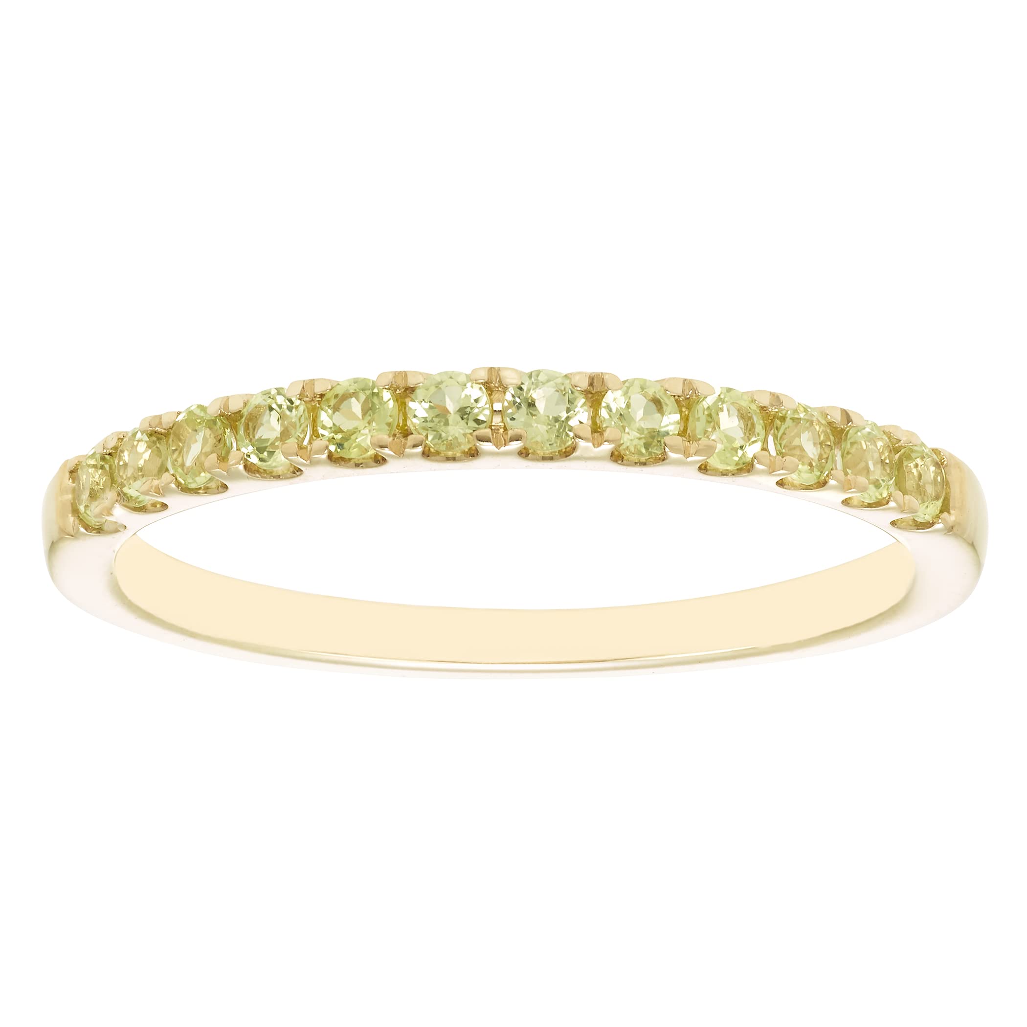 10K Gold Stackable Wedding Band Ring with Birthstone - Customizable Size & Color (Yellow/White Gold) | Anniversary, Engagement, Gift for Her | Boston Bay Diamonds