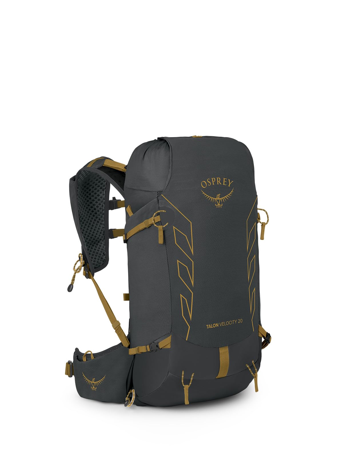 Osprey Talon Velocity 20L Men's Hiking Backpack - Lightweight Daypack for Outdoor Adventures, Dark Charcoal/Tumbleweed, S/M - Perfect for Hiking, Camping & Travel