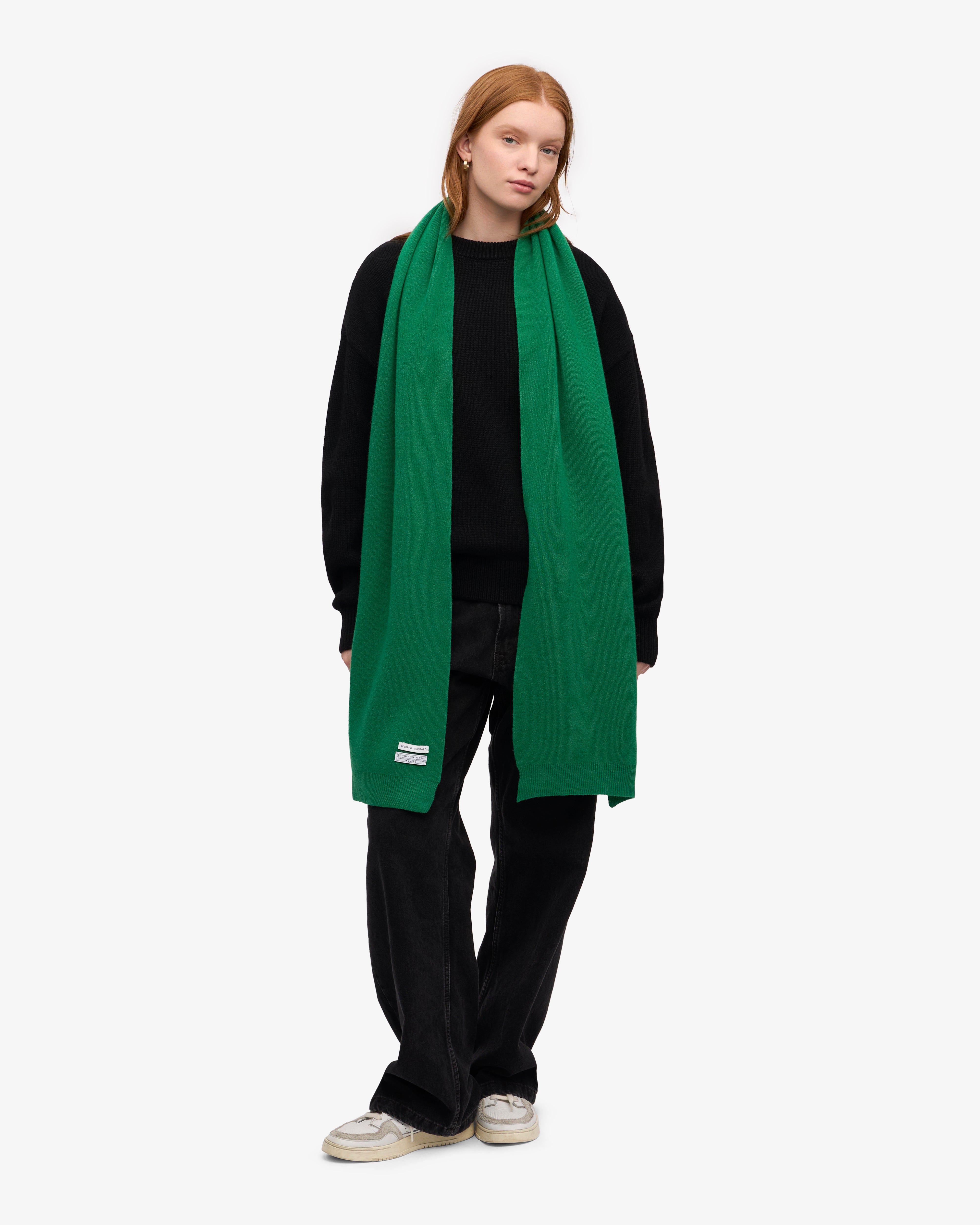 Premium Merino Wool Scarf for Women & Men - Soft & Warm Kelly Green Winter Accessory - Perfect for Cold Weather, Outdoor Activities & Fashion Styling
