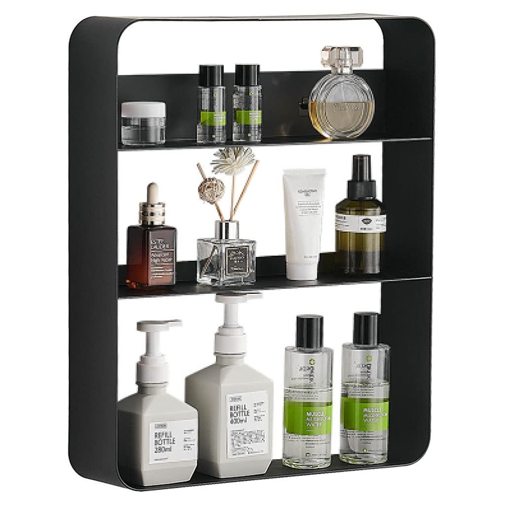 Luxury Aluminum Corner Shower Shelf Organizer - Wall Mounted Bathroom Storage Shelf for Shower, Toilet, Dorm & Kitchen - No Drilling Required - Perfect for Small Spaces & Apartment Living