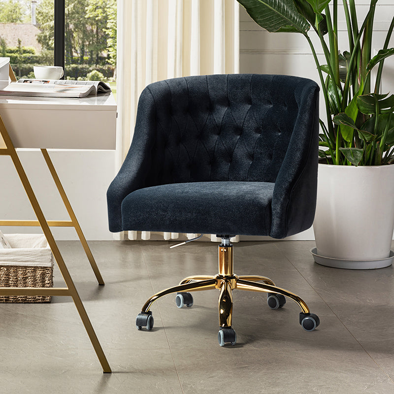 Penelope Velvet Tufted Office Chair - Ergonomic Executive Desk Chair with Lumbar Support - Perfect for Home Office, Gaming & Workspace Comfort