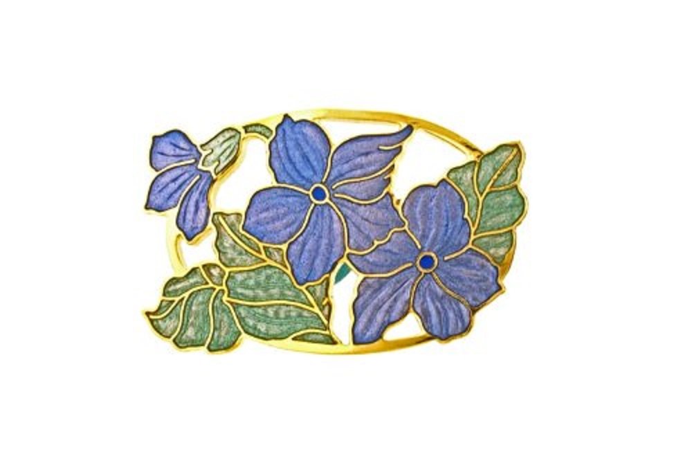 Violet Flower Brooch for Women - Elegant Floral Pin for Dresses, Jackets & Scarves - Perfect Gift for Weddings, Parties & Special Occasions