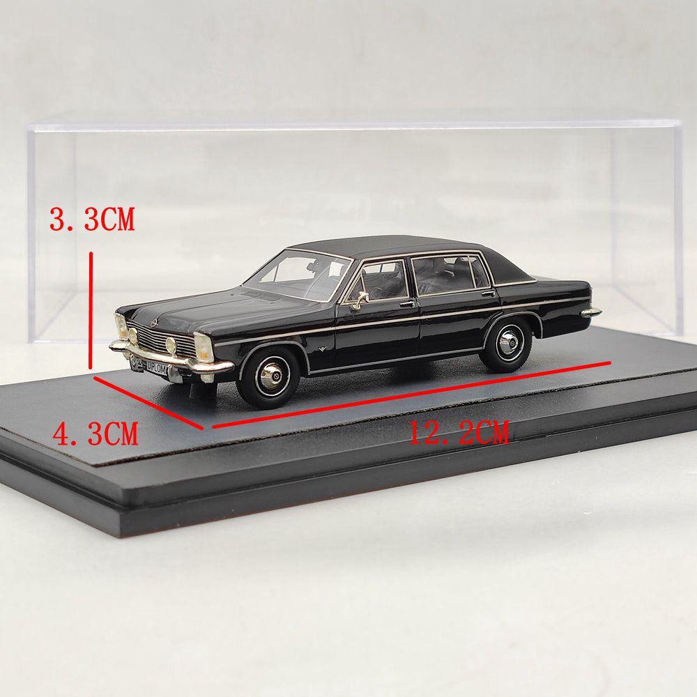 1/43 Scale Opel Diplomat B Lang Vogt 1974 Black Resin Model Car MX11502 - Collectible Diecast Vehicle for Display & Gift Giving - Perfect for Car Enthusiasts & Model Collectors