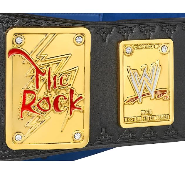 Authentic Brahma Bull Championship Title Belt Replica - WWE The Rock Inspired Wrestling Belt for Adults - Premium Black Leather Strap - Perfect for Cosplay, WWE Fan Collection & Sports Memorabilia Display