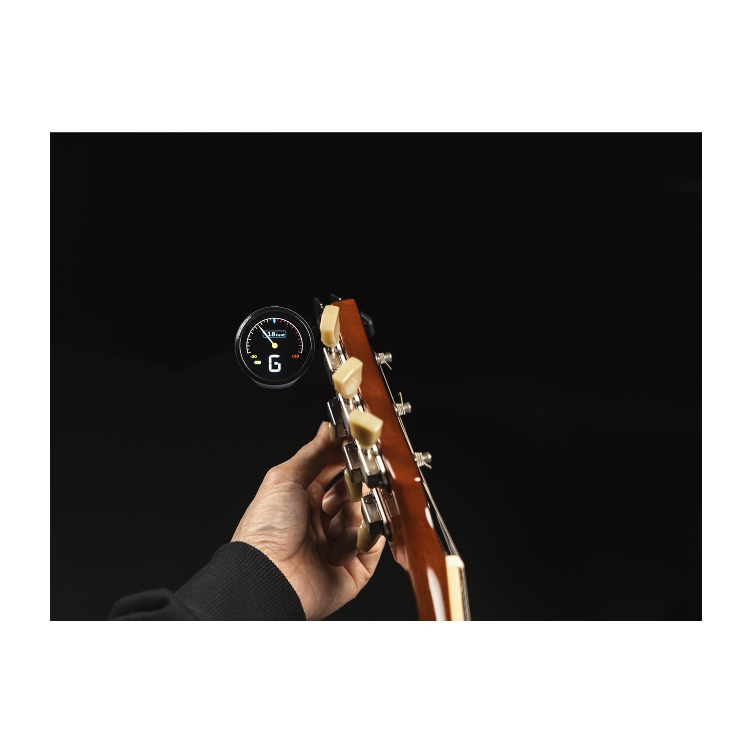 Cherub WST 915Li Rechargeable Guitar Tuner with Custom Display & Stopwatch - Accurate Chromatic Tuner for Acoustic/Electric Guitars, Bass & Violin - Perfect for Live Performances, Studio Recording & Music Practice