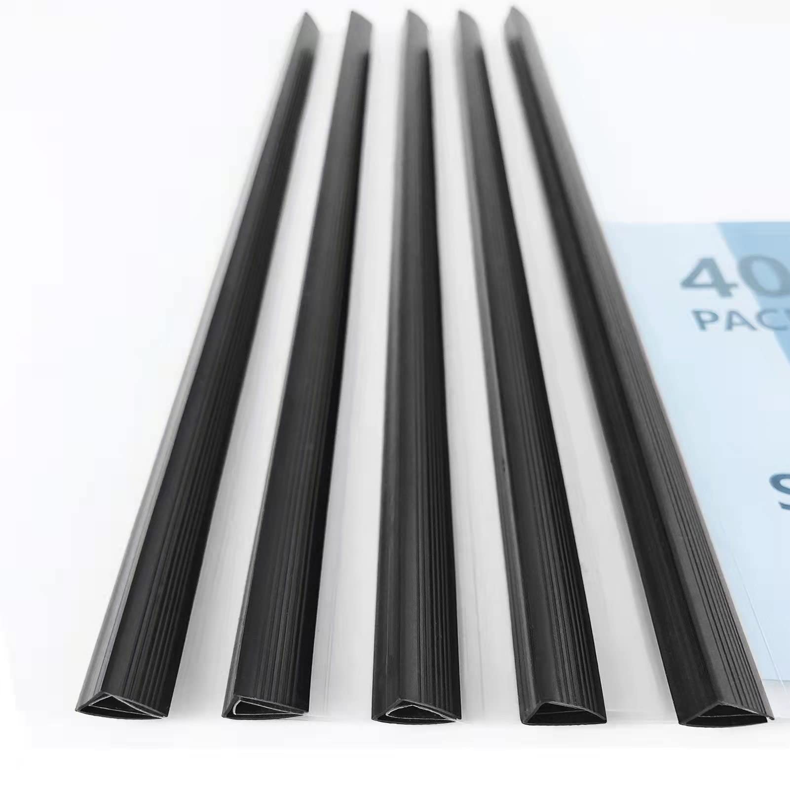 HOUYEE 40 Pack Clear Sliding Bar Report Covers - 20 Sheet Capacity, Letter Size Paper Protectors, Durable Plastic Document Holders for School, Office & Presentations | Perfect for Reports, Projects & Organization