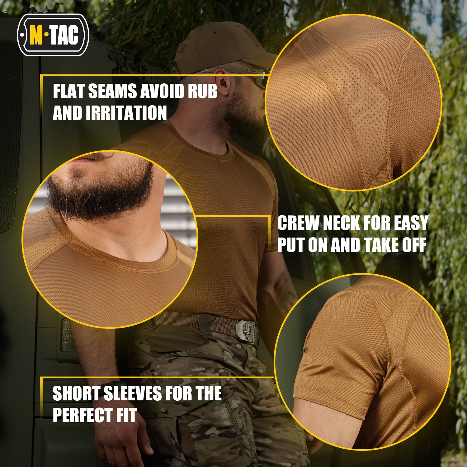 Men's Athletic Tactical T-Shirt - Moisture Wicking & Quick Dry Performance Tee (3-Pack) - Ideal for Workouts, Outdoor Adventures & Military Training