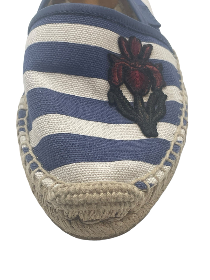 Gucci Embroidered Bee Striped Espadrilles for Women - Size 37 (US 7) | Stylish Summer Sandals for Beach, Vacation & Casual Outings