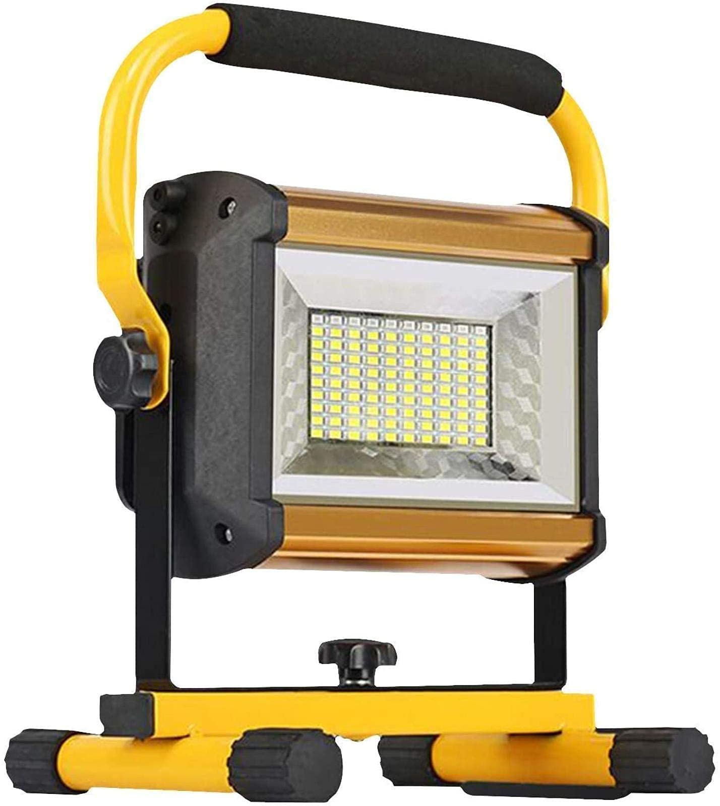 100W 8000 Lumens Rechargeable LED Flood Light - IP67 Waterproof Portable Work Light with 3 Brightness Modes for Outdoor Camping, Emergency Rescue, Construction Sites and Backyard Lighting
