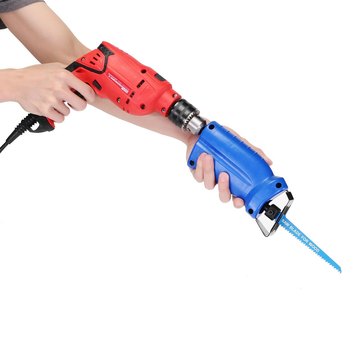 Portable Reciprocating Saw Adapter Set - Convert Electric Drill to Reciprocating Saw for Wood Cutting, Metal Cutting & DIY Projects | Perfect for Home Improvement, Construction & Emergency Repairs