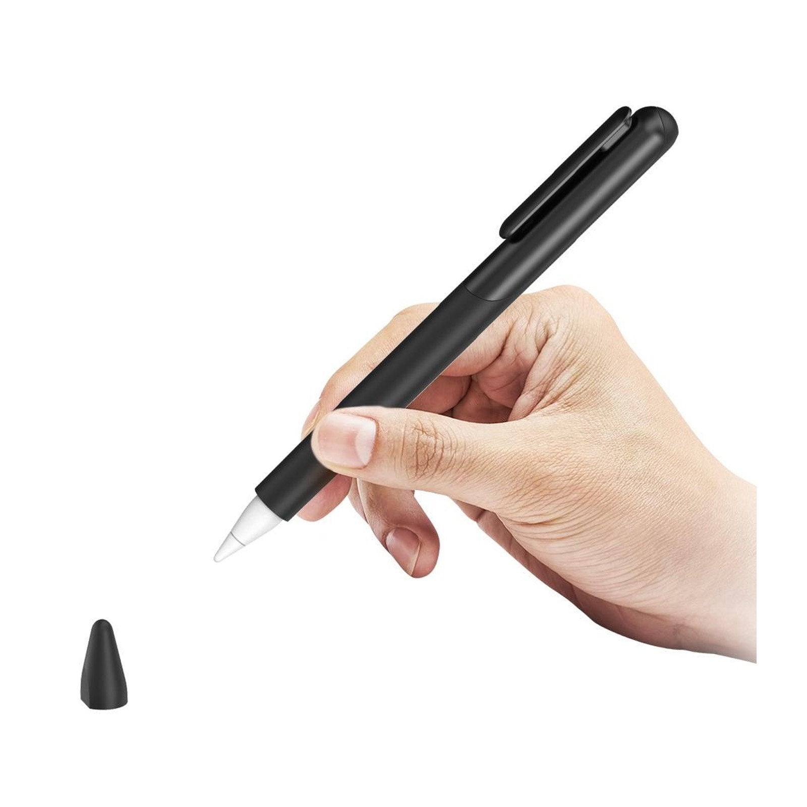 Apple Pencil 2 Silicone Protective Case - Shockproof & Anti-Scratch Cover for iPad Pro 12.9/11 (Black) - Perfect for Drawing, Note-Taking & Digital Art