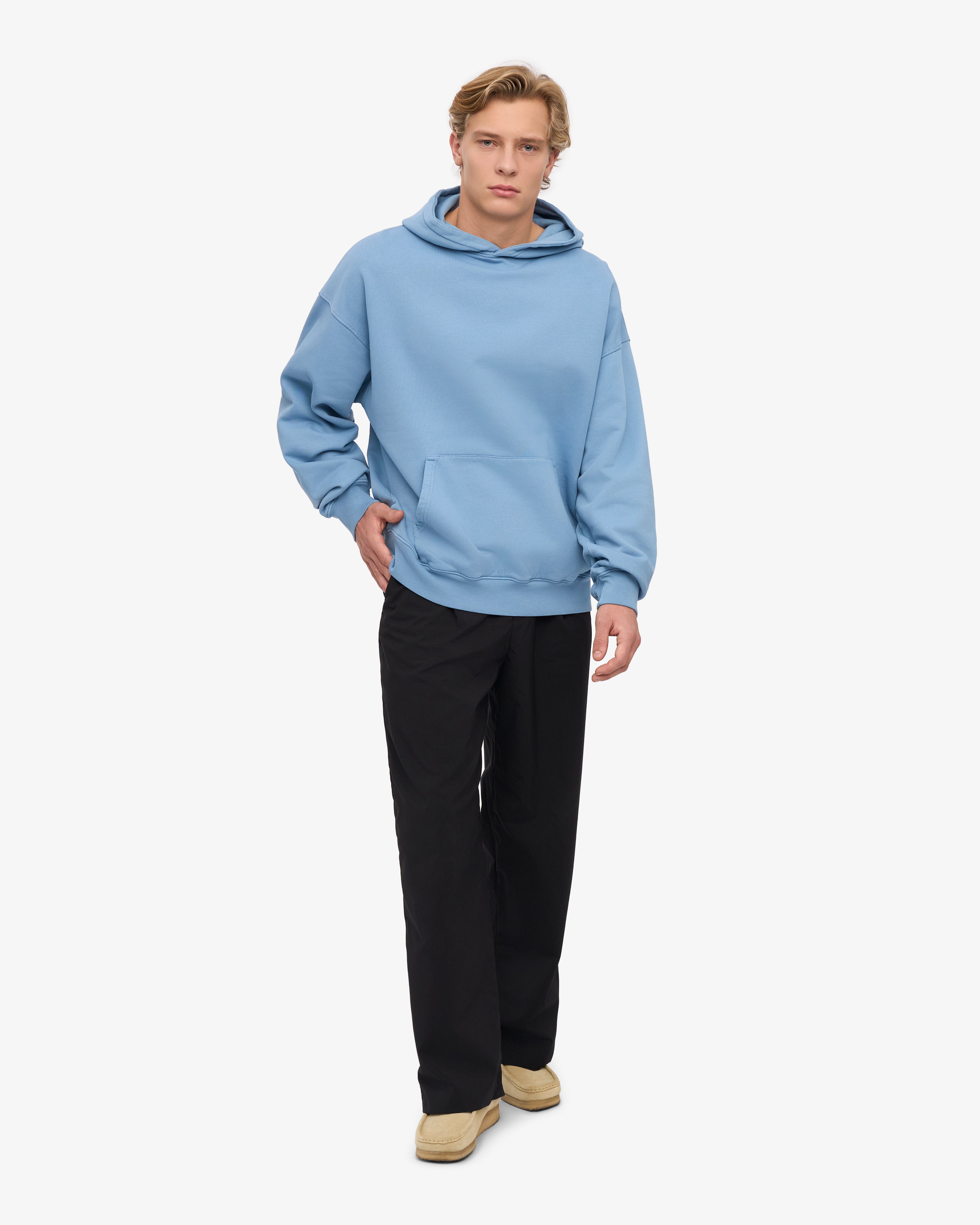 Organic Oversized Hoodie - Seaside Blue - Cozy & Stylish Unisex Pullover for Casual Wear, Loungewear & Outdoor Activities
