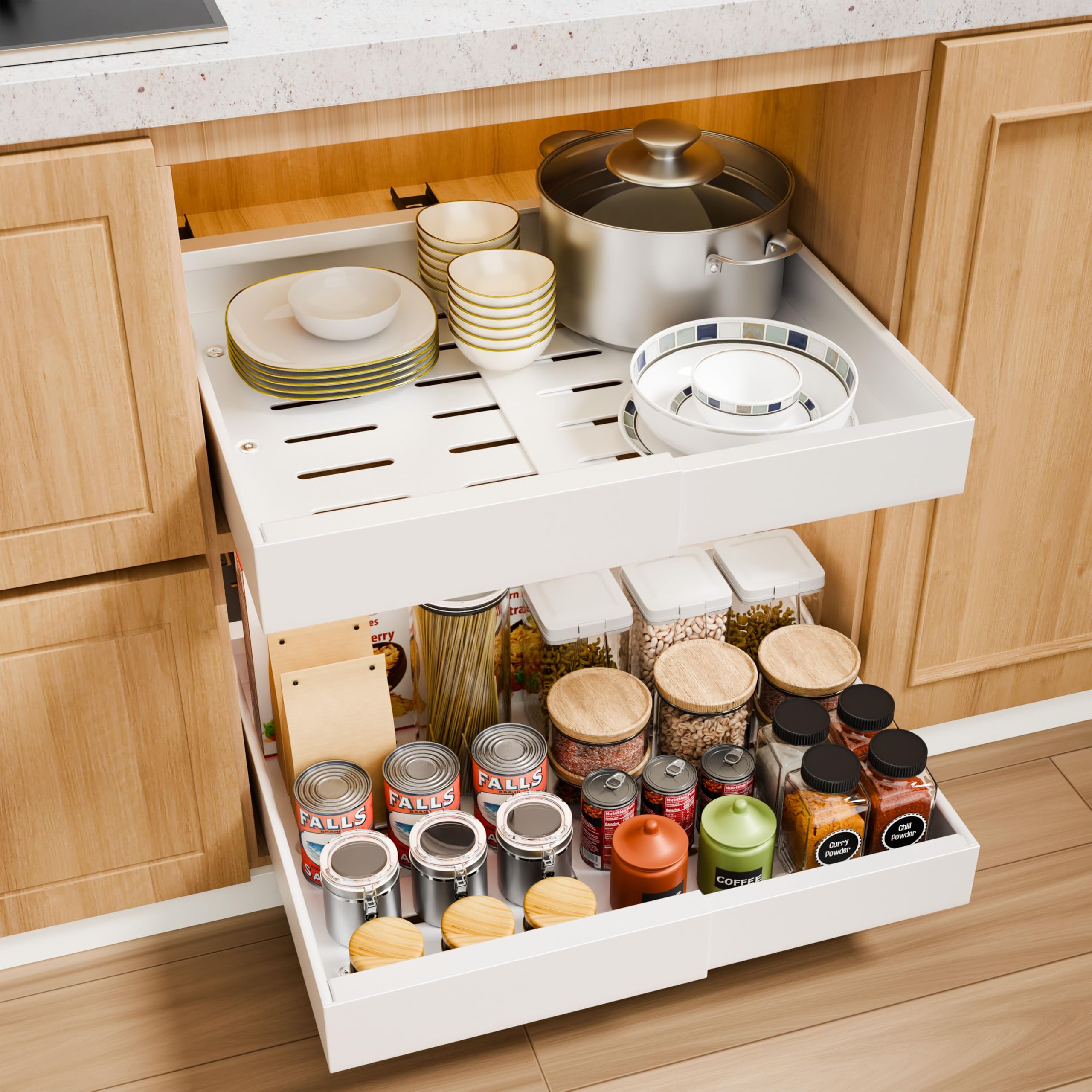 Heavy Duty Expandable Pull Out Cabinet Organizer (12.6