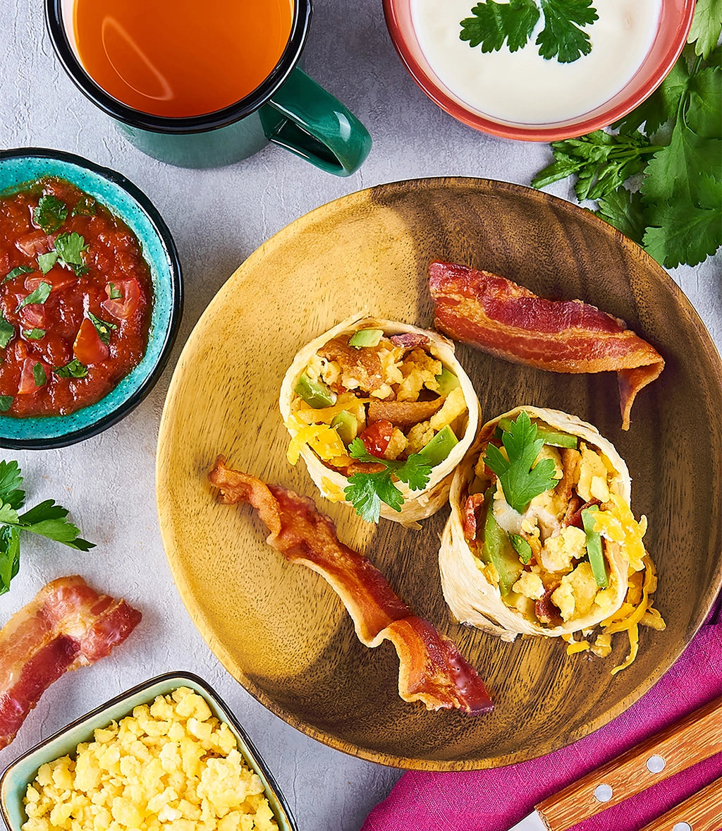 Delicious Bacon, Egg & Cheese Breakfast Burrito - Quick & Easy Morning Meal for On-the-Go, Office or Road Trips
