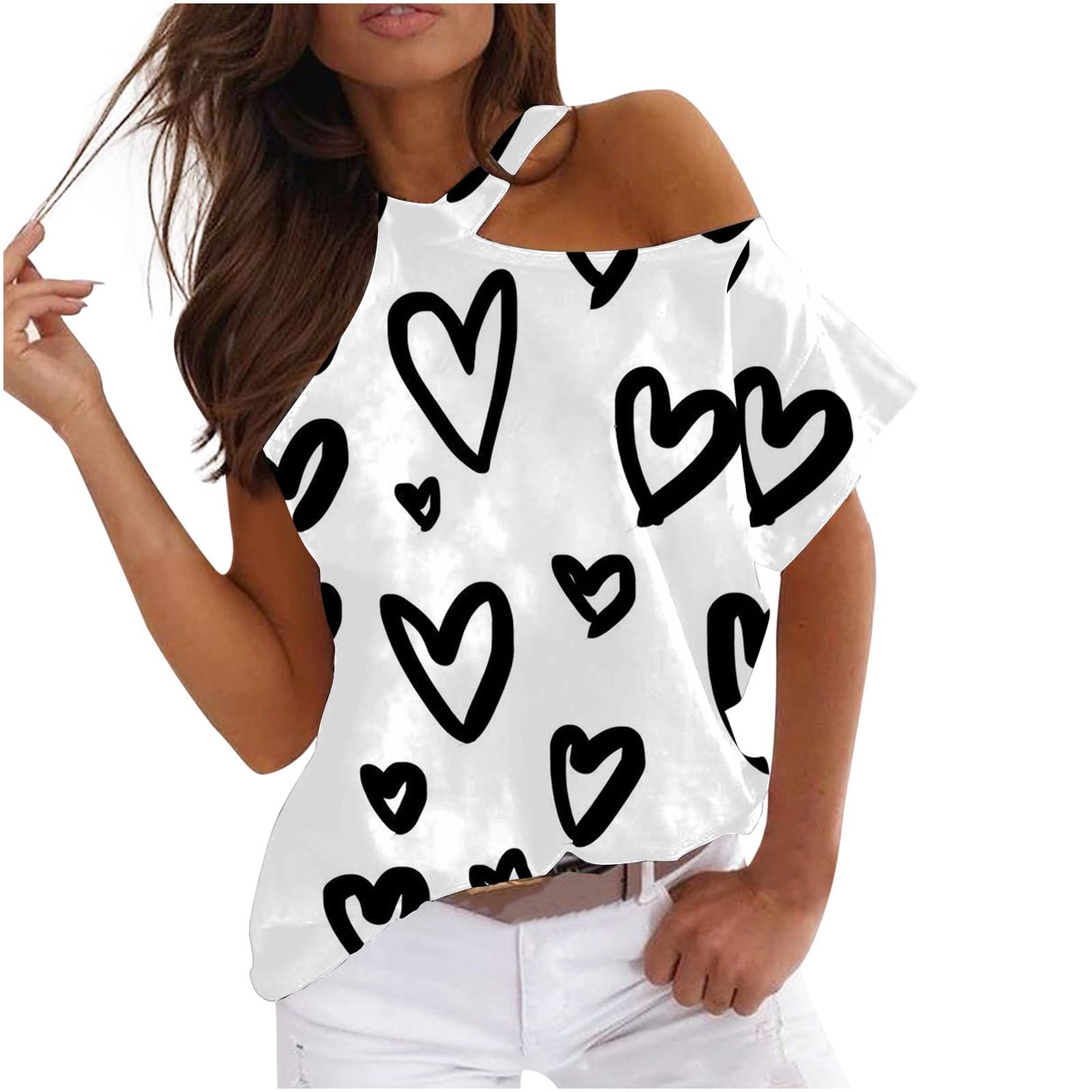 Women's Short Sleeve Casual Summer Tops - Cold Shoulder Blouse & Comfy Loose Tunic T-Shirt | Perfect for Beach Outings, Vacation Wear & Everyday Comfort