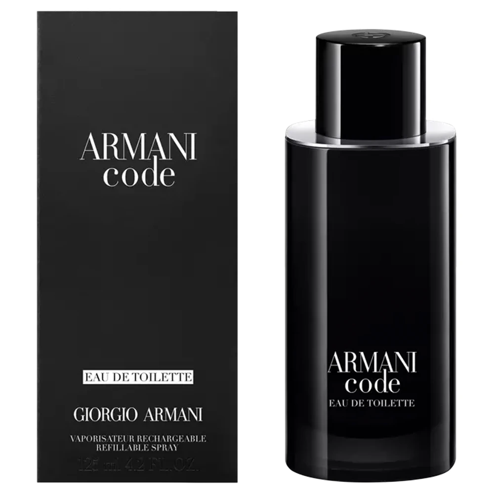 Armani Code 4.2 oz Refillable Eau De Toilette for Men | Premium Cologne for Date Night & Special Occasions