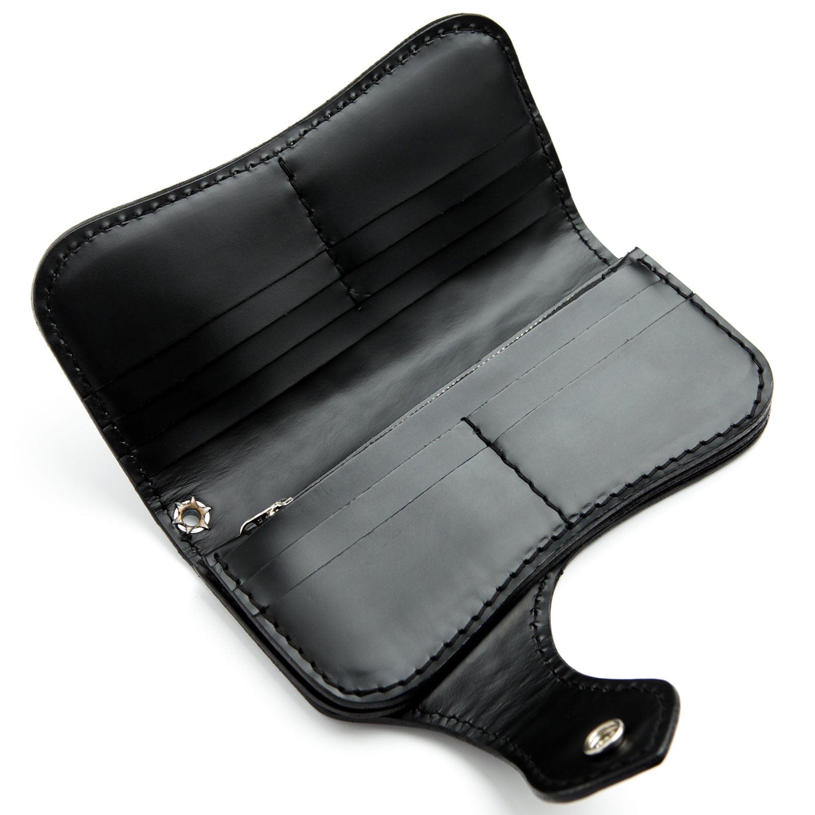 Genuine Leather Biker Chain Wallet for Men - Stylish Rider Dragon Design - Perfect for Motorcycle Enthusiasts & Everyday Use
