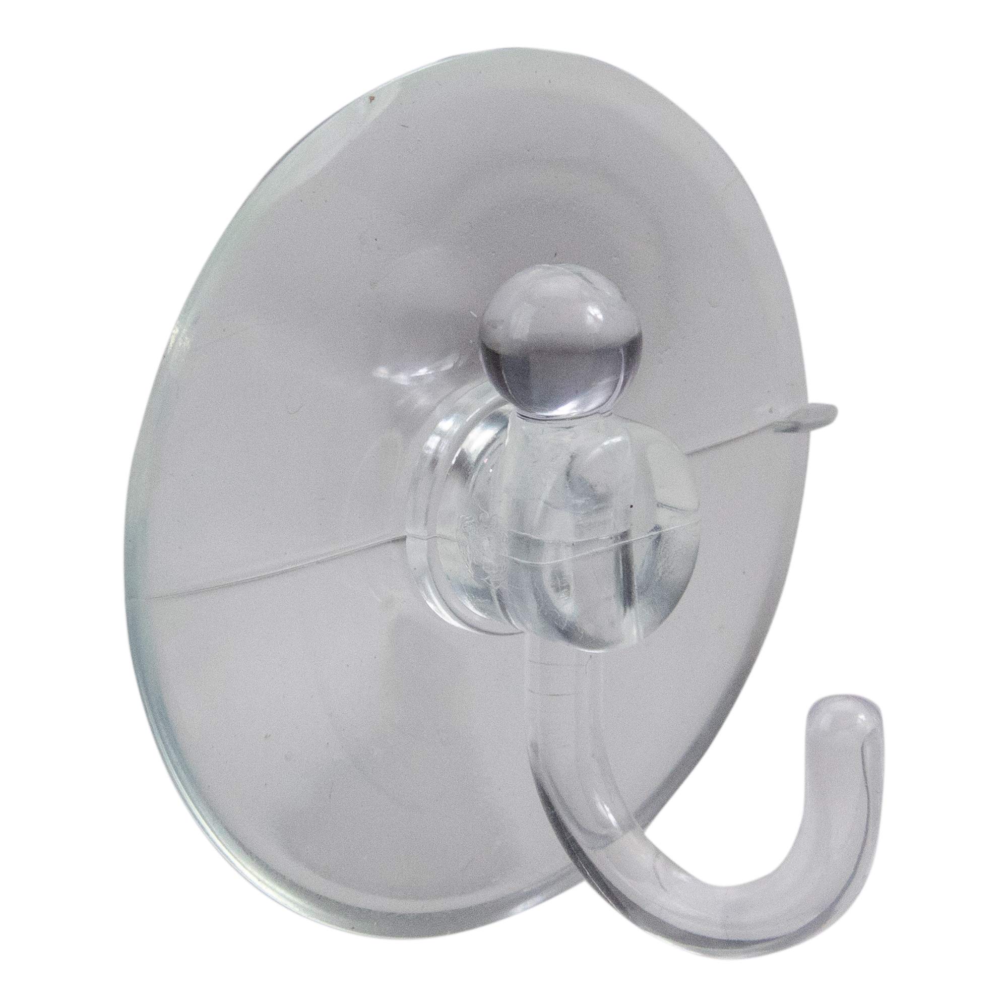 2.5 Inch Clear Large Hanging Suction Cup Hooks for Christmas Decorations - Pack of 2 - Perfect for Hanging Ornaments, Lights & Wreaths on Windows & Mirrors