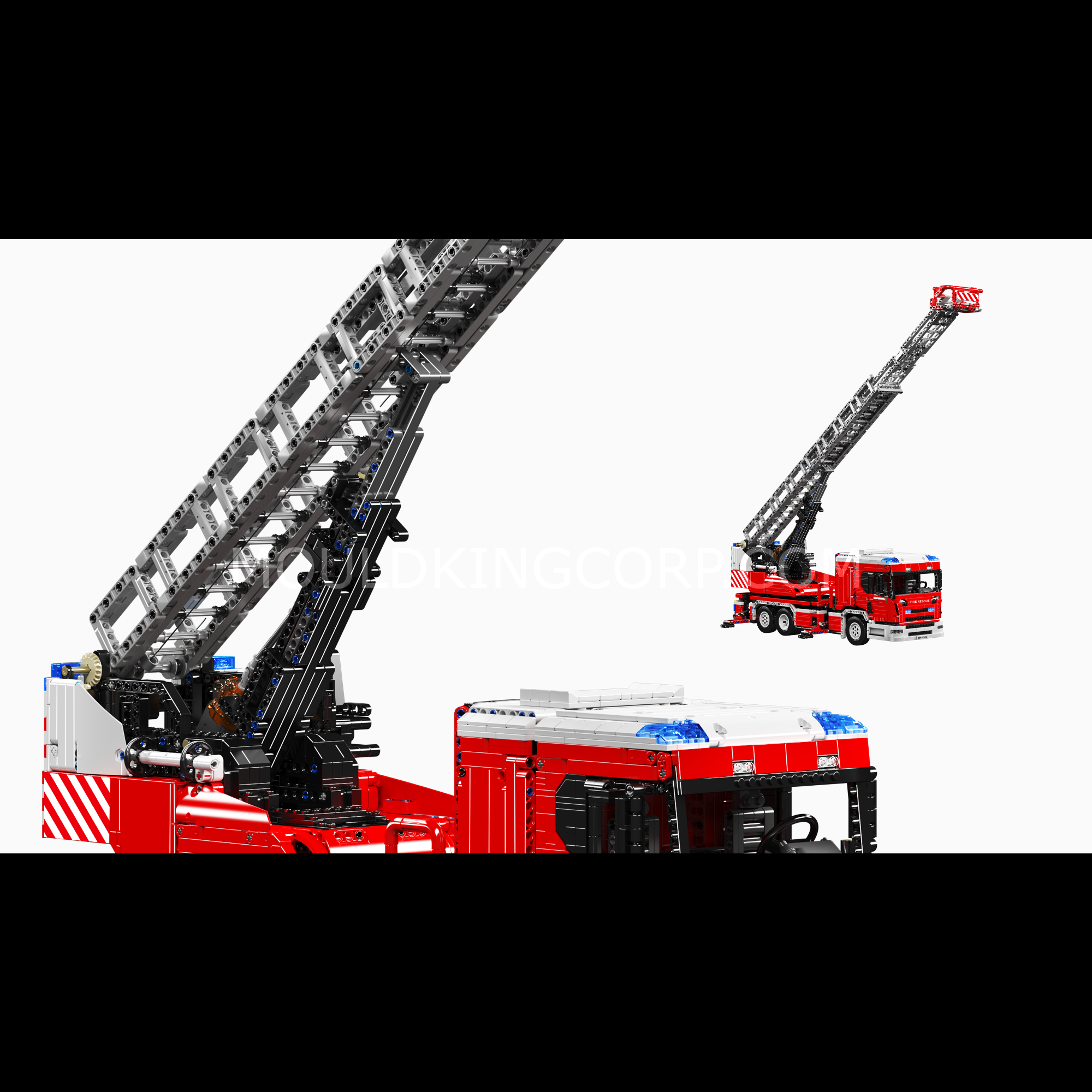 Mould King 17022 Remote Control Fire Truck Building Blocks Set - 4,886 Pieces STEM Toy for Kids & Adults | Perfect for Creative Play, Gift Giving & Collector's Display