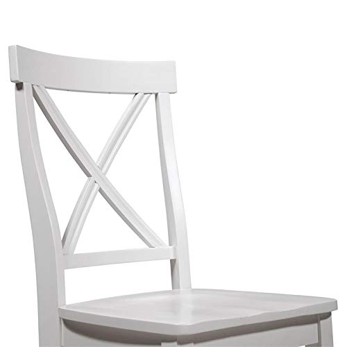 Furniture of America Tummel Transitional Wood Dining Chairs in White - Set of 2 | Modern Farmhouse Style for Dining Room, Kitchen, or Breakfast Nook