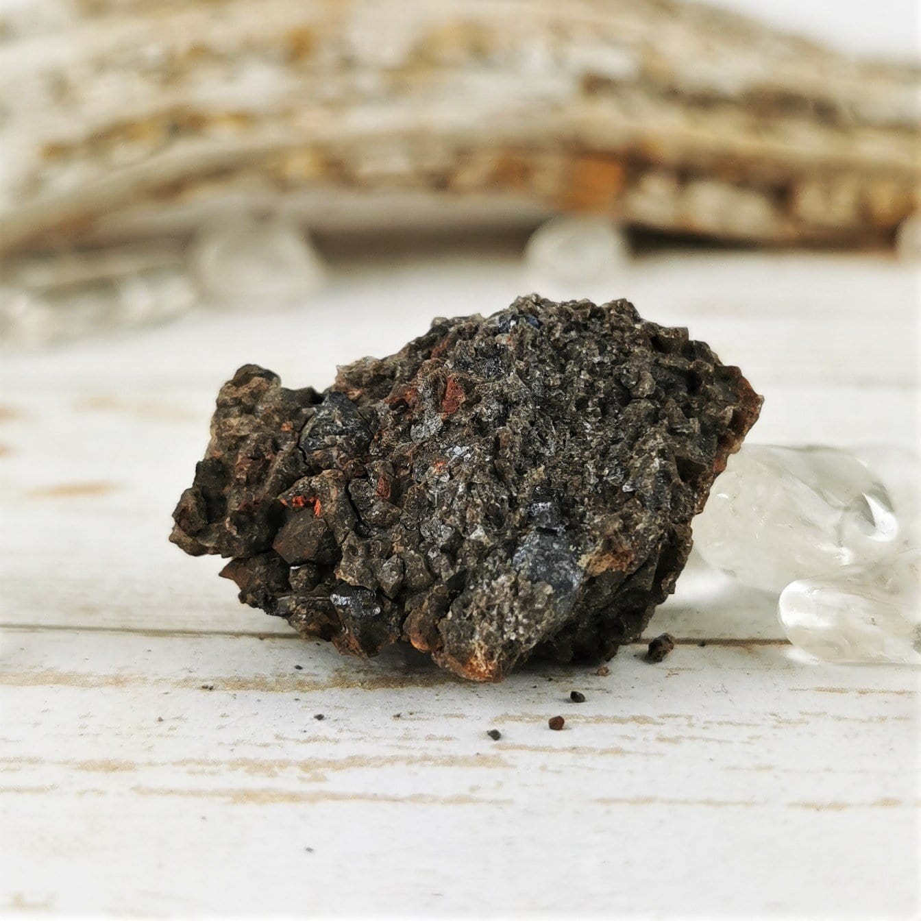Natural Brookite & Magnetite Raw Stones for Healing, Meditation & Crystal Collection – Perfect for Energy Work, Home Decor & Spiritual Practices